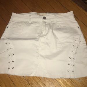 REWIND white mini-skirt